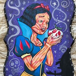 Parody snow white noir acrylic Hand Painted painting by  Liz Carroll